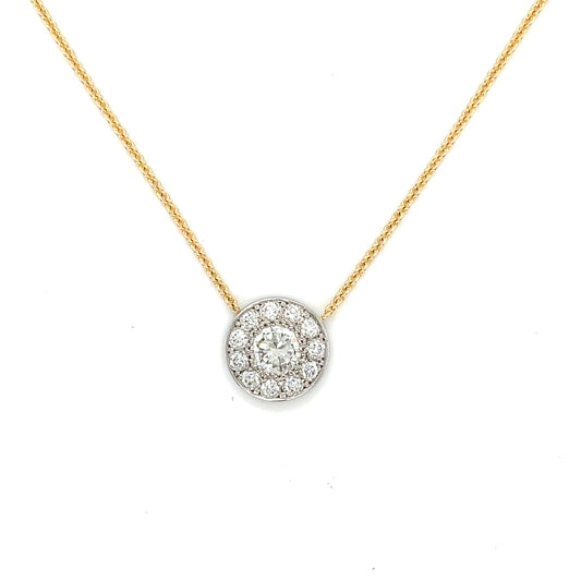 Elegant Platinum, Gold and Diamond Necklace