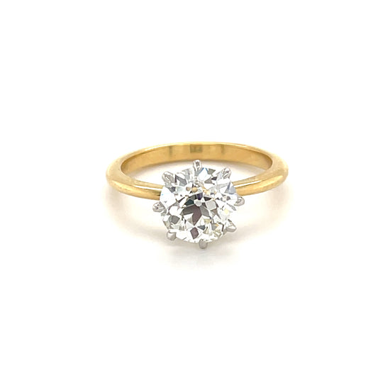 Elegant Platinum, Gold and Diamond Engagement Ring