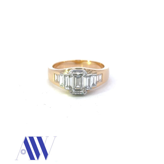 Elegant Emerald Cut Diamond Ring