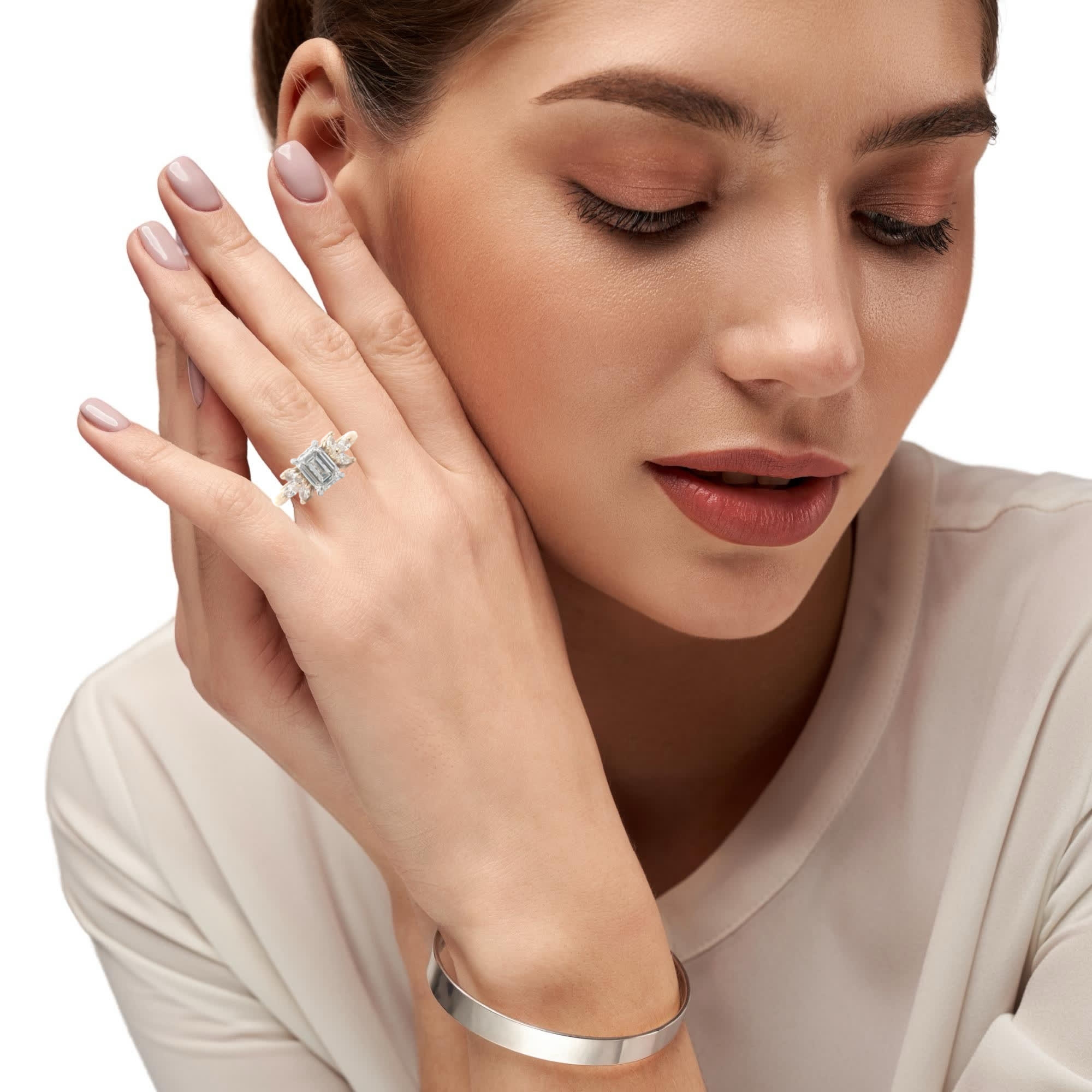 Elegant Emerald Cut Diamond Ring