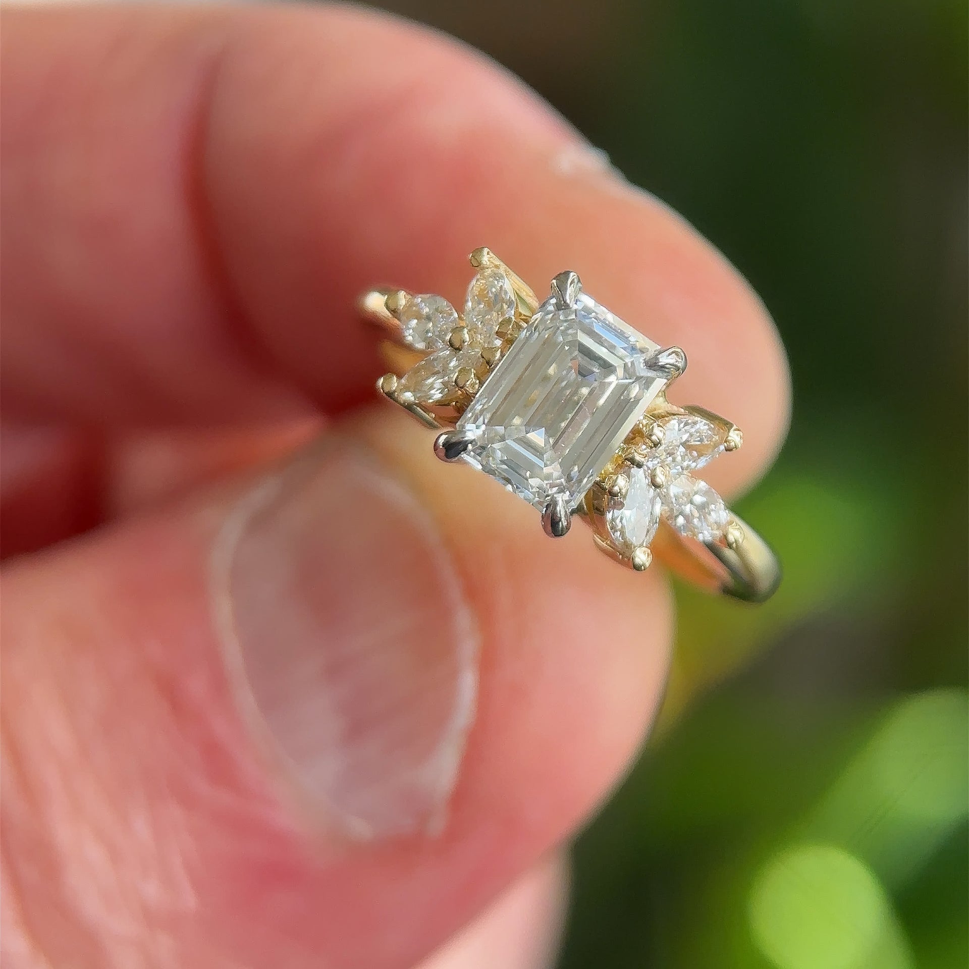 Elegant Emerald Cut Diamond Ring