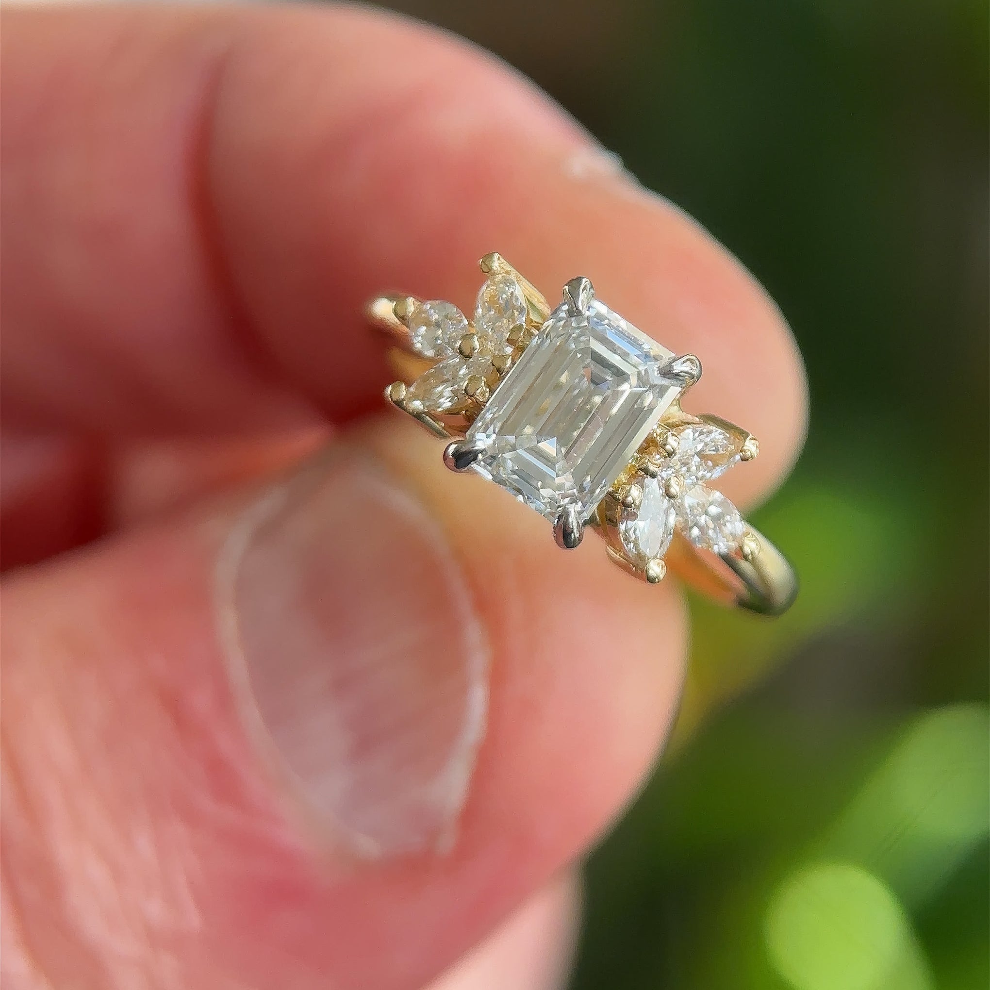 Elegant Emerald Cut Diamond Ring