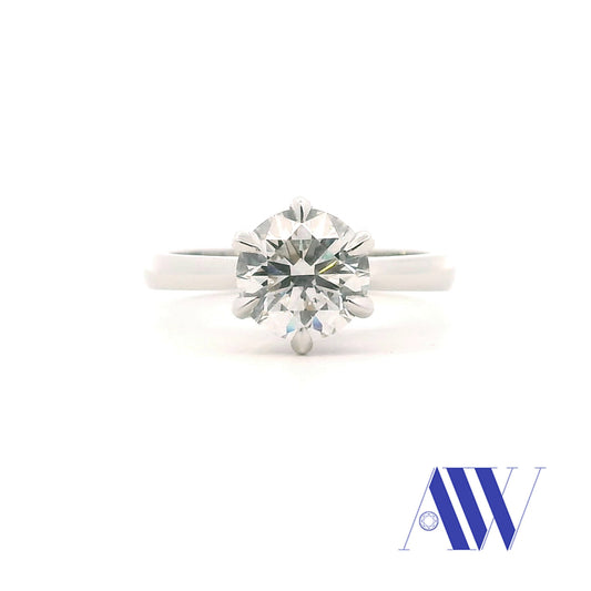 Elegant Platinum & Diamond Engagement Ring